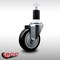Service Caster 4'' SS Black Poly Wheel Swivel 1-1/2'' Expanding Stem Caster SCC-SSEX20S414-PPUB-BLK-112 - alternate 2